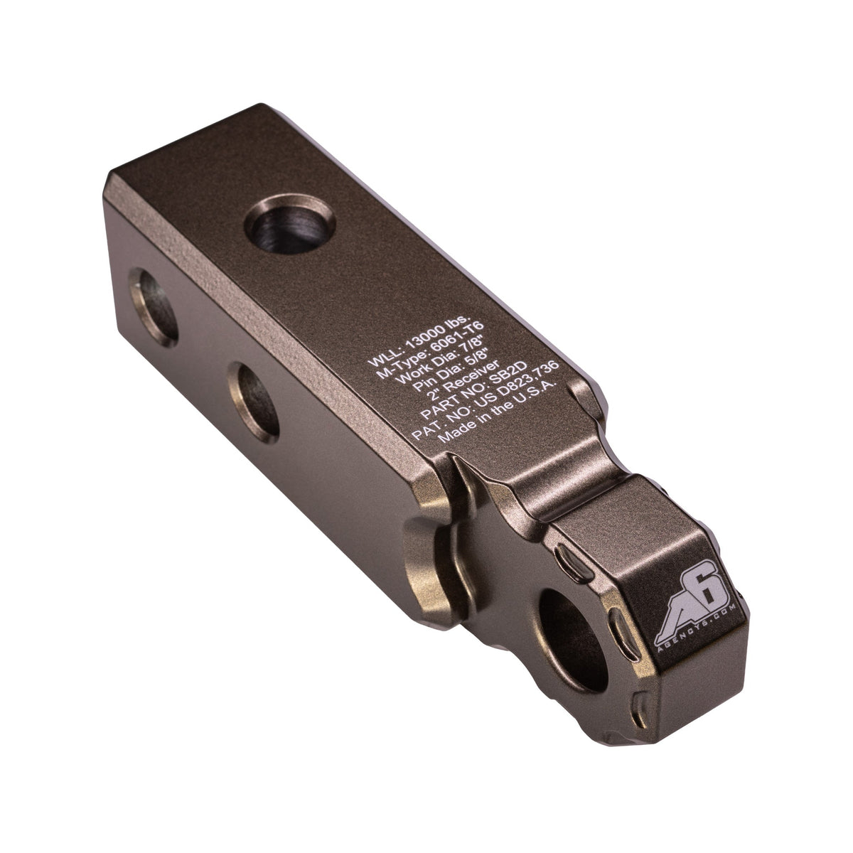 Agency 6 Recovery Hitch Shackle Block - 2" Receiver - Xtrusion Overland