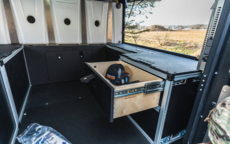 Alu - Cab Canopy Camper V2 - Ford Ranger 2019 - 2023 4th Gen. - Rear Double Drawer Module - 5' Bed - Xtrusion Overland