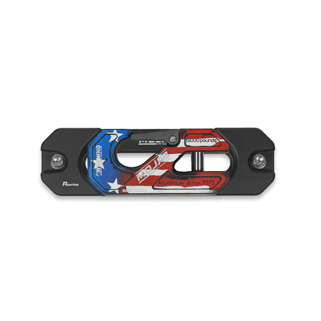 American Flag Aluminum Recessed Winch Shackle with Fairlead Kit.(LIFE TIME WARRANTY*) - Xtrusion Overland