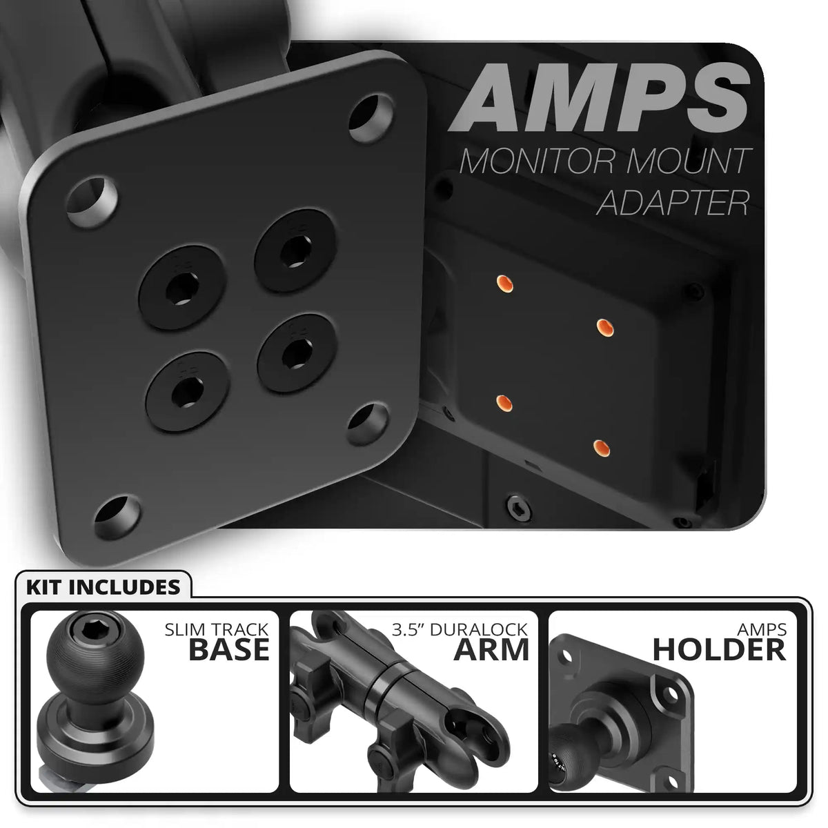 AMPS | Slim Track Base | 3.5" DuraLock Arm - Xtrusion Overland