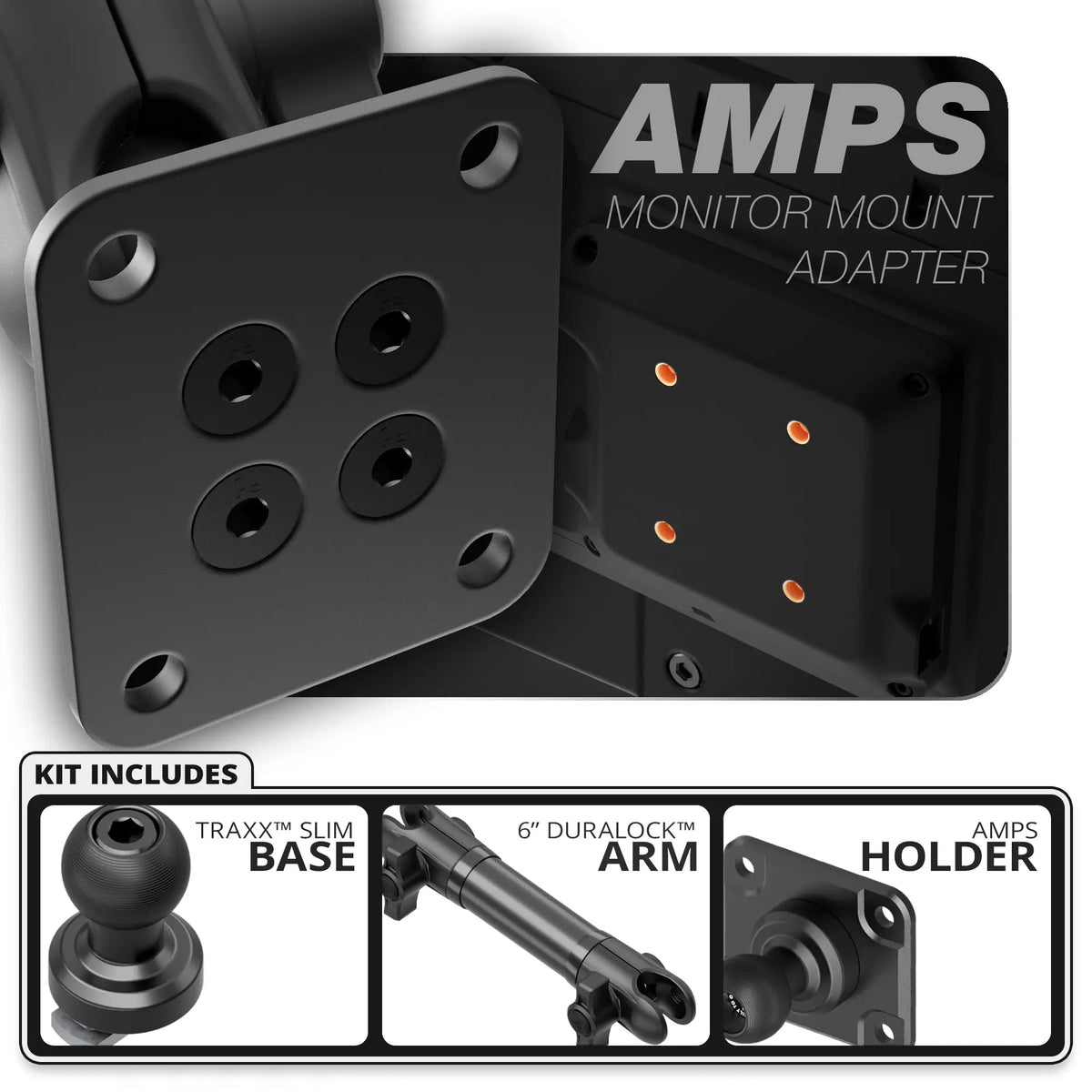 AMPS | Slim Track Base | 6" DuraLock Arm - Xtrusion Overland