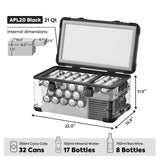 APL20 Light Duty Aluminum Black Freezer Single Zone | ICECO | 20 LT - Xtrusion Overland