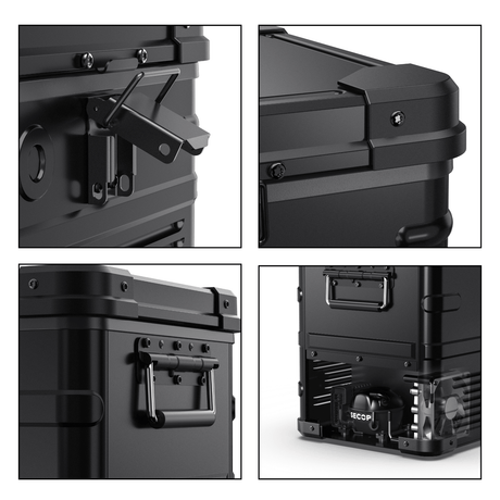 APL35 Dual Zone Aluminum Black Fridge | ICECO | 35 LT - Xtrusion Overland