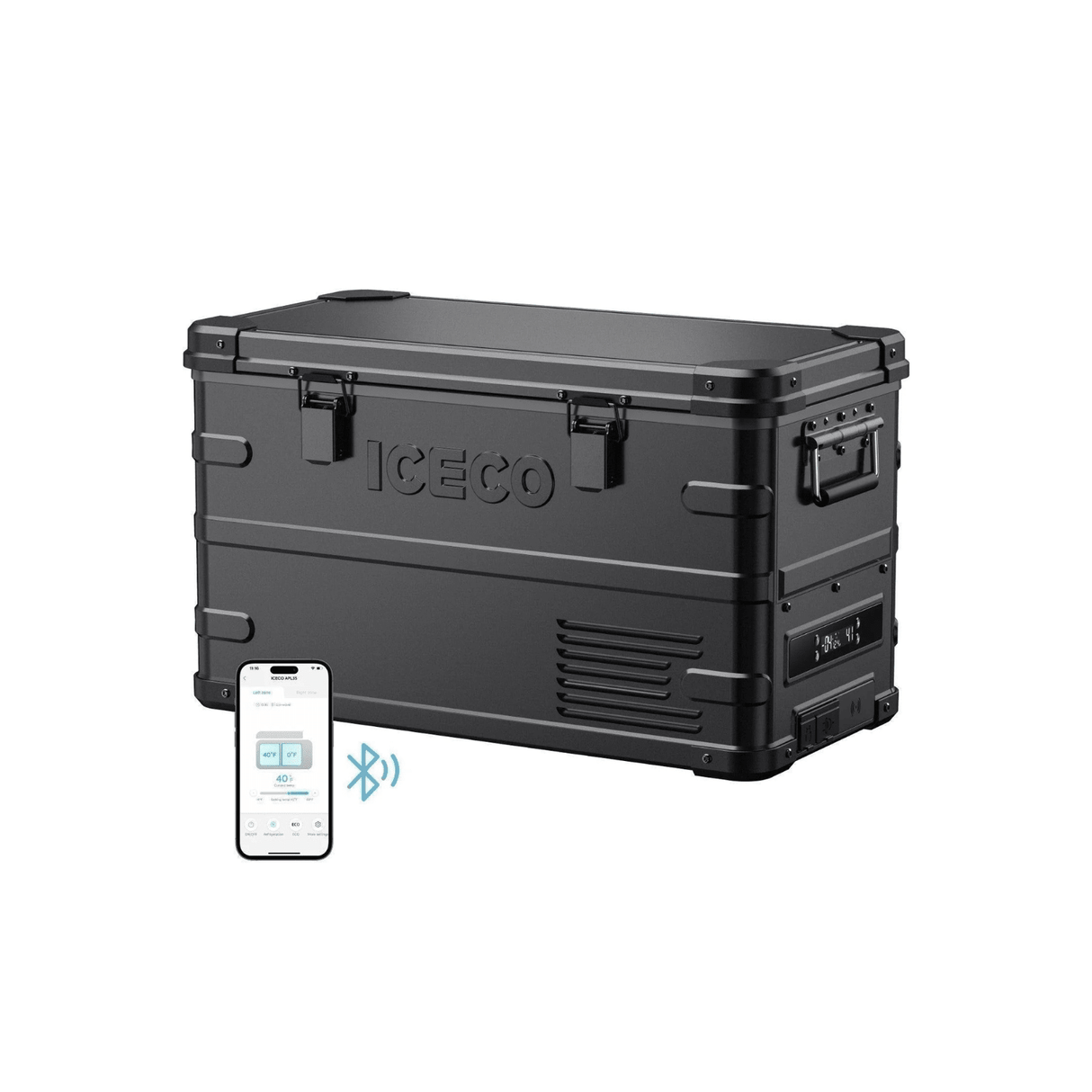 APL35 Dual Zone Aluminum Black Fridge | ICECO | 35 LT - Xtrusion Overland