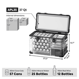 APL35 Dual Zone Aluminum Black Fridge | ICECO | 35 LT - Xtrusion Overland