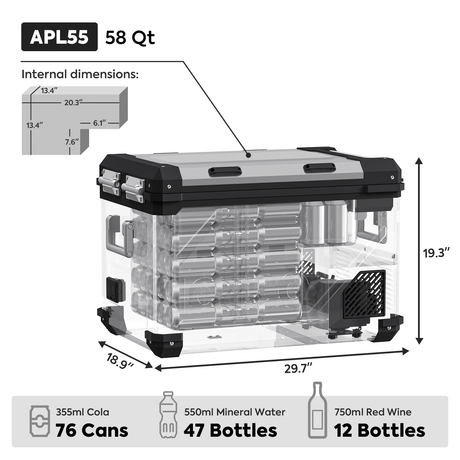 APL55 Dual Zone 12 Volt Freezer | ICECO | 55 LT - Xtrusion Overland