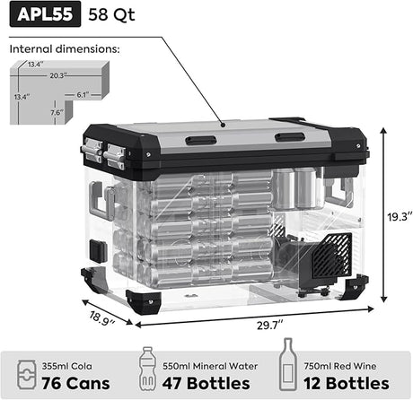 APL55 Dual Zone 12 Volt Fridge | ICECO | 55 LT - Xtrusion Overland