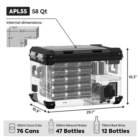 APL55 Dual Zone 12 Volt Fridge | ICECO | 55 LT - Xtrusion Overland