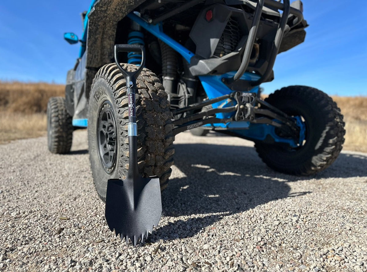 ATV / UTV Krazy Beaver Shorty Shovel (Textured Black Head / Black Handle) - Xtrusion Overland