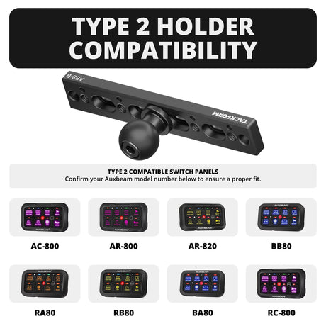 Auxbeam Holder | Slim Track Base | Choose Arm Length & Panel Type - Xtrusion Overland