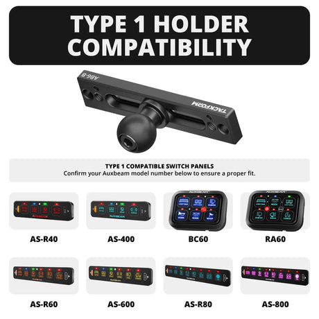 Auxbeam Holder | Slim Track Base | Choose Arm Length & Panel Type - Xtrusion Overland