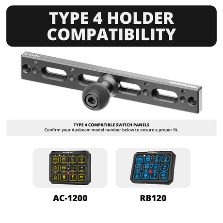 Auxbeam Holder | Slim Track Base | Choose Arm Length & Panel Type - Xtrusion Overland