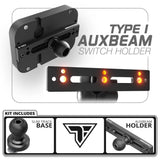 Auxbeam Holder | Slim Track Base | Choose Arm Length & Panel Type - Xtrusion Overland