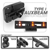 Auxbeam Holder | Slim Track Base | Choose Arm Length & Panel Type - Xtrusion Overland
