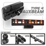 Auxbeam Holder | Slim Track Base | Choose Arm Length & Panel Type - Xtrusion Overland