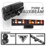 Auxbeam Holder | Slim Track Base | Choose Arm Length & Panel Type - Xtrusion Overland
