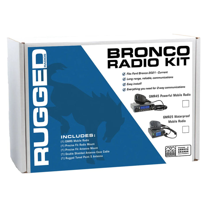 Rugged Radios Ford Bronco Two-Way GMRS Mobile Radio Kit