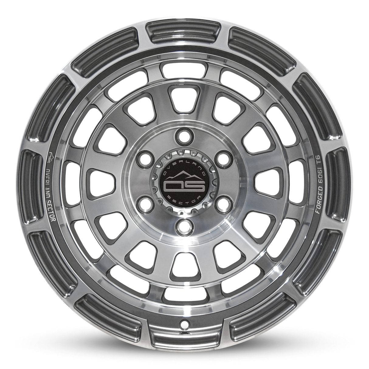 Overland Sector Badlander Forged 17x9 -35 6x139.7mm 106.1mm Gloss Gun Metal Machined Face
