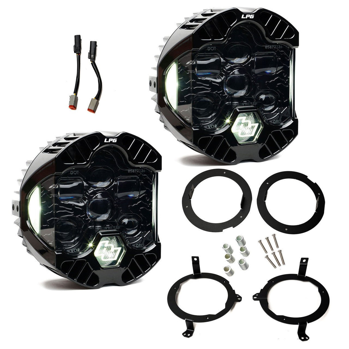 Baja Designs DOT LP6 LED Headlight Kit - Jeep 2018 - 2025 Wrangler JL; 2020 - 2025 Gladiator JT; NOTE w/LED Headlights - Xtrusion Overland