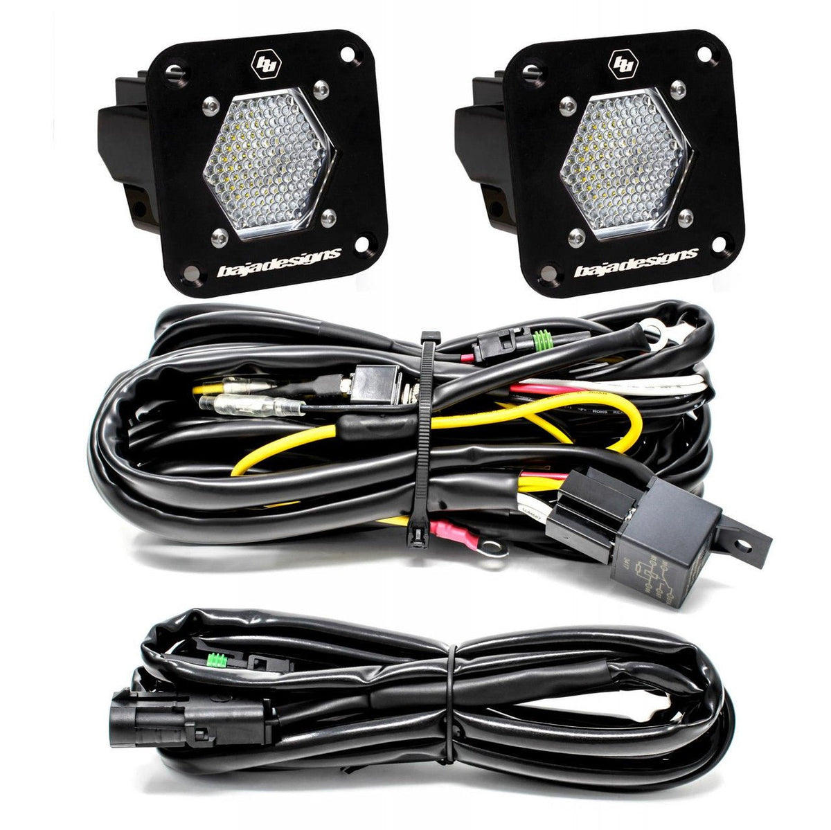 Baja Designs S1 Black Flush Mount LED Light Pod Reverse Kit - Universal - Xtrusion Overland