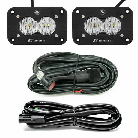Baja Designs S2 Sport Black Flush Mount LED Light Pod Reverse Kit - Universal - Xtrusion Overland