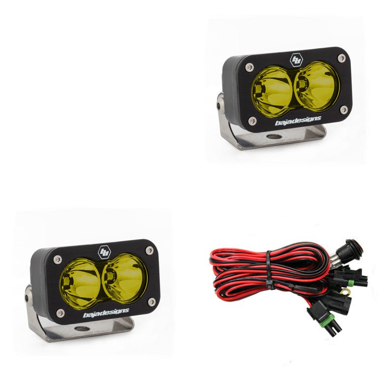 Baja Designs S2 Sport Black LED Auxiliary Light Pod Pair - Universal - Xtrusion Overland