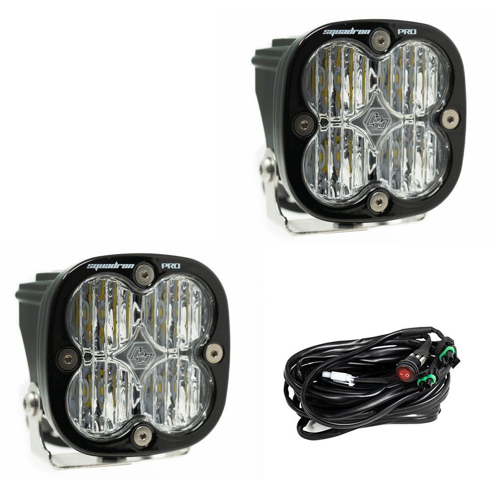 Baja Designs Squadron Pro Black LED Auxiliary Light Pod Pair - Universal - Xtrusion Overland
