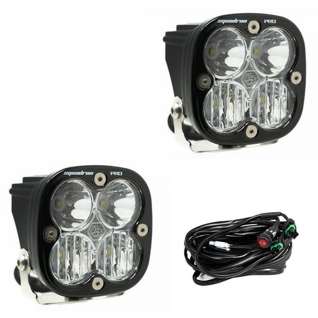 Baja Designs Squadron Pro Black LED Auxiliary Light Pod Pair - Universal - Xtrusion Overland