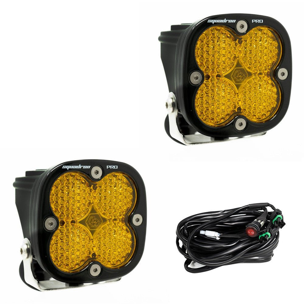 Baja Designs Squadron Pro Black LED Auxiliary Light Pod Pair - Universal - Xtrusion Overland