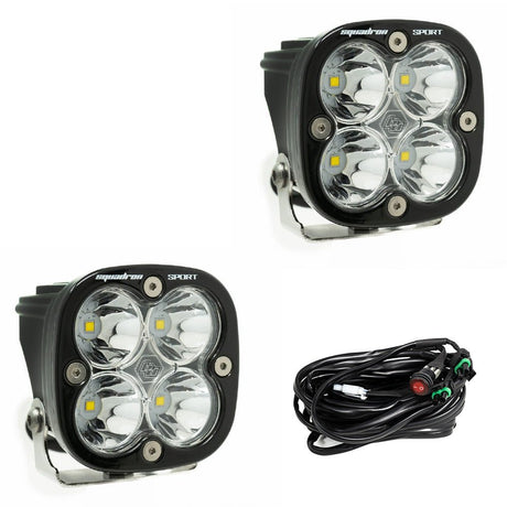 Baja Designs Squadron Sport Black LED Auxiliary Light Pod Pair - Universal - Xtrusion Overland