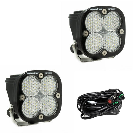 Baja Designs Squadron Sport Black LED Auxiliary Light Pod Pair - Universal - Xtrusion Overland