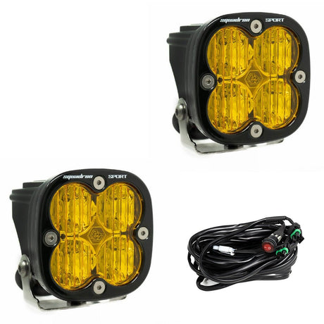 Baja Designs Squadron Sport Black LED Auxiliary Light Pod Pair - Universal - Xtrusion Overland