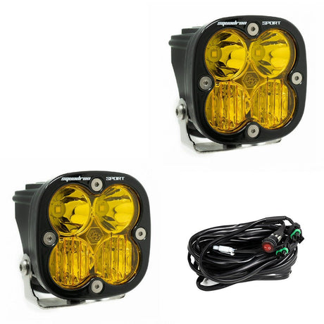 Baja Designs Squadron Sport Black LED Auxiliary Light Pod Pair - Universal - Xtrusion Overland
