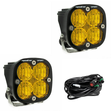Baja Designs Squadron Sport Black LED Auxiliary Light Pod Pair - Universal - Xtrusion Overland