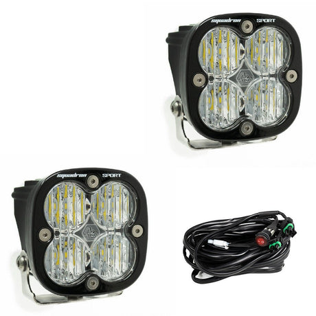 Baja Designs Squadron Sport Black LED Auxiliary Light Pod Pair - Universal - Xtrusion Overland