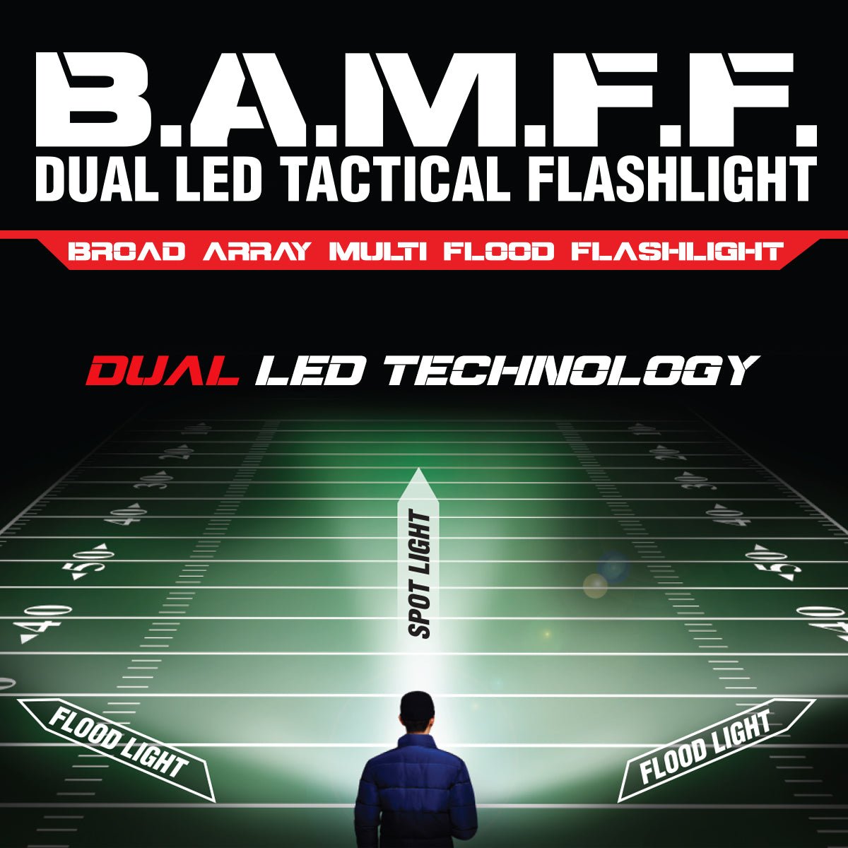 B.A.M.F.F. 8.0 - 800 Lumen Dual LED Flashlight - Xtrusion Overland