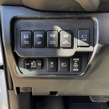 Base Switch Panel for 4 Short Switches (Tacoma Double Cab) - Xtrusion Overland