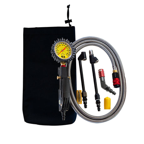 Big Kahuna Analog - Ventoso™ RED Tire Inflator with Gauge, 6 ft. Hose, and Quick - Switch Chucks - Xtrusion Overland