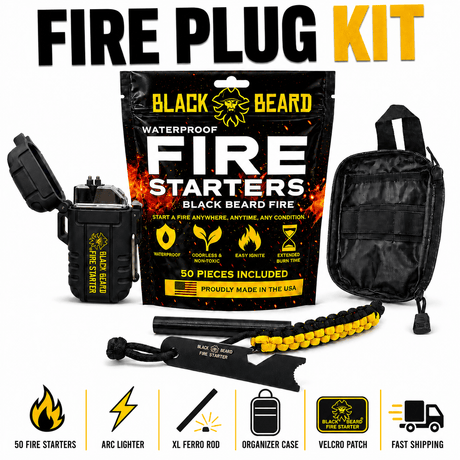 Black Beard Fire Plug Kit | Fire Starter Kit - Xtrusion Overland