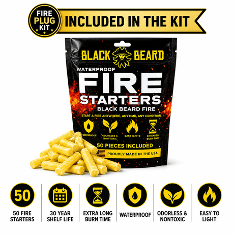 Black Beard Fire Plug Kit | Fire Starter Kit - Xtrusion Overland