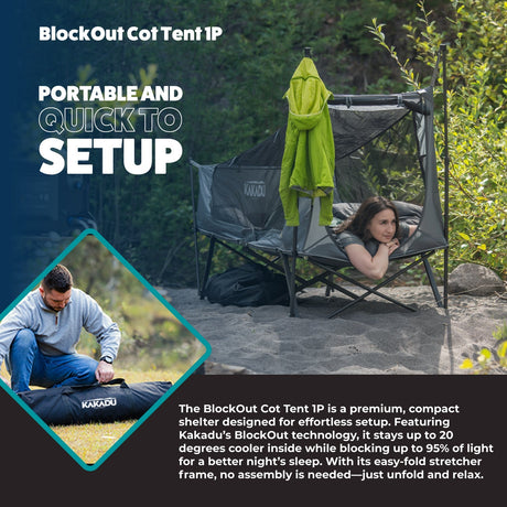 BlockOut® Cot Tent 1P - Xtrusion Overland