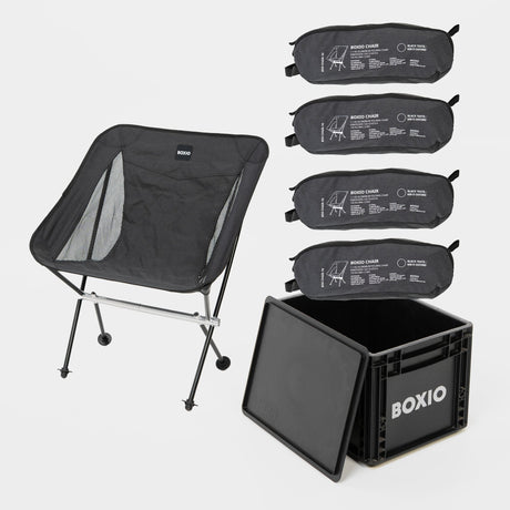 BOXIO CHAIR Set of 4 I set of camping chairs with box - Xtrusion Overland