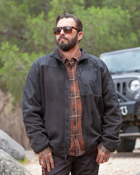 Bruin Fleece Zip Up - Black - Xtrusion Overland