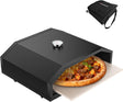 CAMPLUX 17 Inches Pizza Oven for Grill with Storage Bag and 14.8"×13" Cordierite Stone, Grill Top Pizza Oven Built-in Thermometer, Compatible with Propane & Charcoal Grill for Crispy Homemade Pizza - Xtrusion Overland