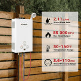 Camplux BW211 Camping Water Heater Propane - Xtrusion Overland