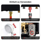 Camplux BW264BC 10 Liter Gasdurchlauferhitzer im Freien 50mbar, Tankless Gasdusche mit Edelstahl-Regenkappe, Propangas/Butangas, für Campingdusche/Wohnmobilausflug/Waschpferd - Xtrusion Overland