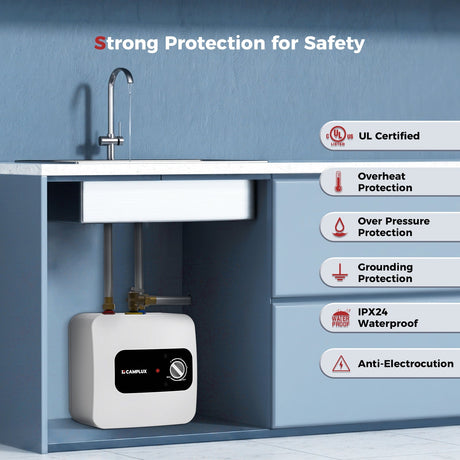 Camplux Electric Mini Tank Water Heater 120V - 1.3 Gallon - Xtrusion Overland