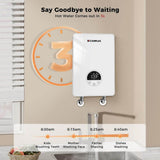 Camplux Electric Point of Use Tankless Hot Water Heater, 4.5kW at 110~120V - Xtrusion Overland