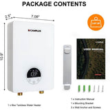Camplux Electric Point of Use Tankless Water Heater, 6kW at 220~240V - Xtrusion Overland