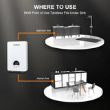 Camplux Electric Point of Use Tankless Water Heater, 6kW at 220~240V - Xtrusion Overland